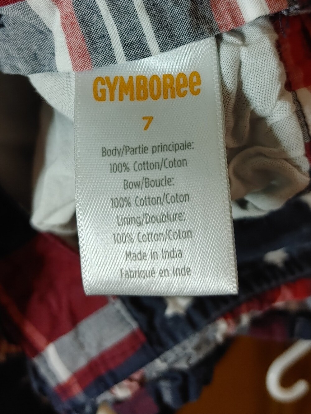 Gymboree American Cutie Girls Red, White & Blue Patchwork Tank Top - Picture 3 of 7